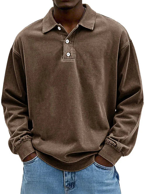 Homem Polo Manga Longa Casual