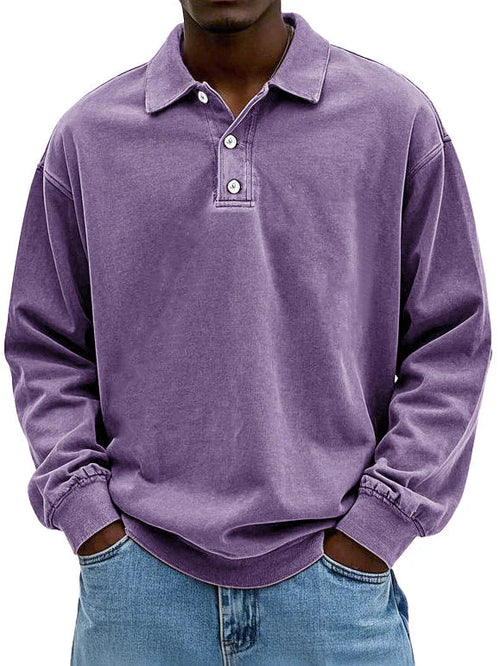 Homem Polo Manga Longa Casual