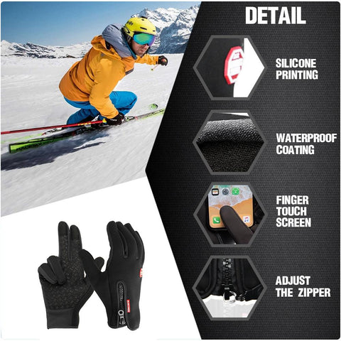 Thea | Luvas Térmicas Ciclismo Ski Unissex Forro Polar