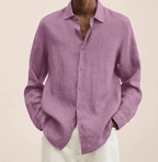 Elsa | Camisa Masculina Algodão Linho Corte Reto