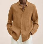 Elsa | Camisa Masculina Algodão Linho Corte Reto