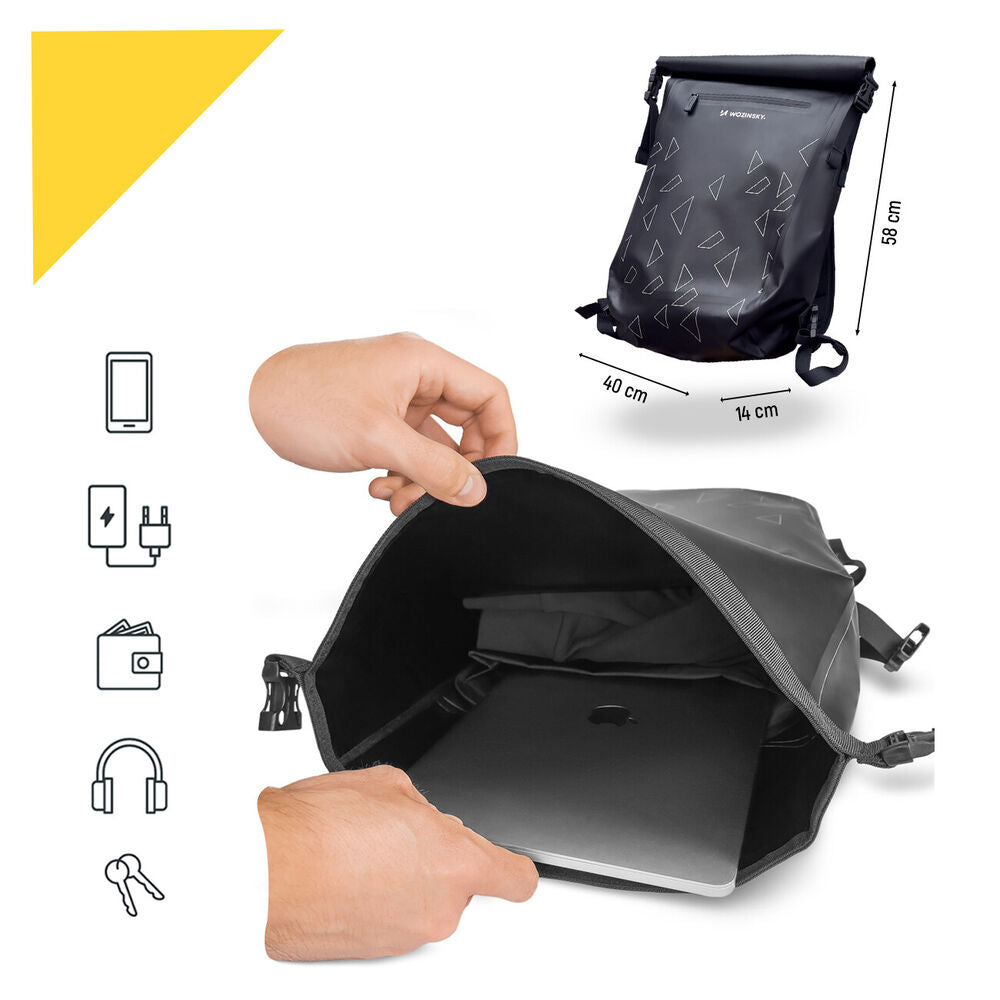 Hazel | Mala de Bicicleta 3 em 1 | Para Bagageira, Mochila ou Mão | 23L, Impermeável