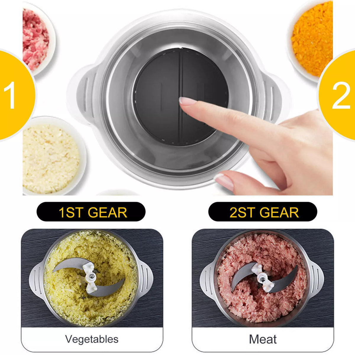 Processador de Alimentos 2L 300W Inox