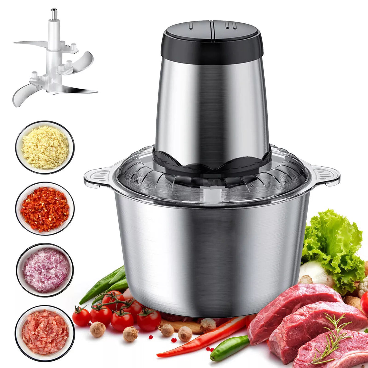 Processador de Alimentos 2L 300W Inox