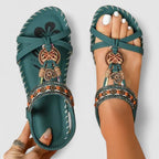Saoirse | Sandálias Ortopédicas Femininas T-Strap Boho
