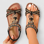 Saoirse | Sandálias Ortopédicas Femininas T-Strap Boho
