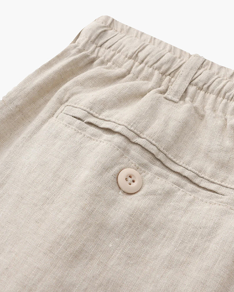 Jolie | Homem Shorts Linho Corte Reto