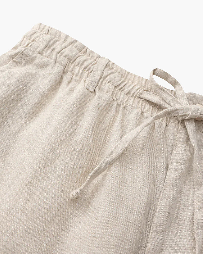 Jolie | Homem Shorts Linho Corte Reto