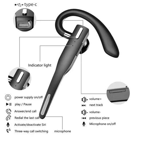 Noor | Headset Bluetooth 5.1 Cancelamento de Ruído Dual Mic