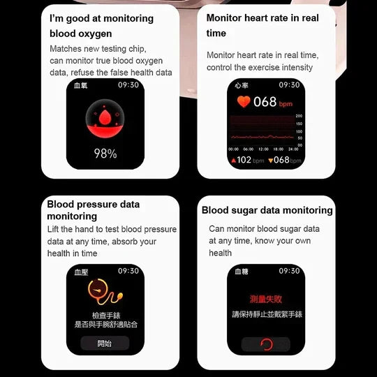 Smartwatch Monitorização Glicose Não Invasiva Fitness GPS