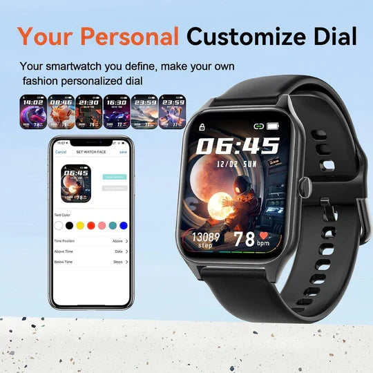 Smartwatch Monitorização Glicose Não Invasiva Fitness GPS