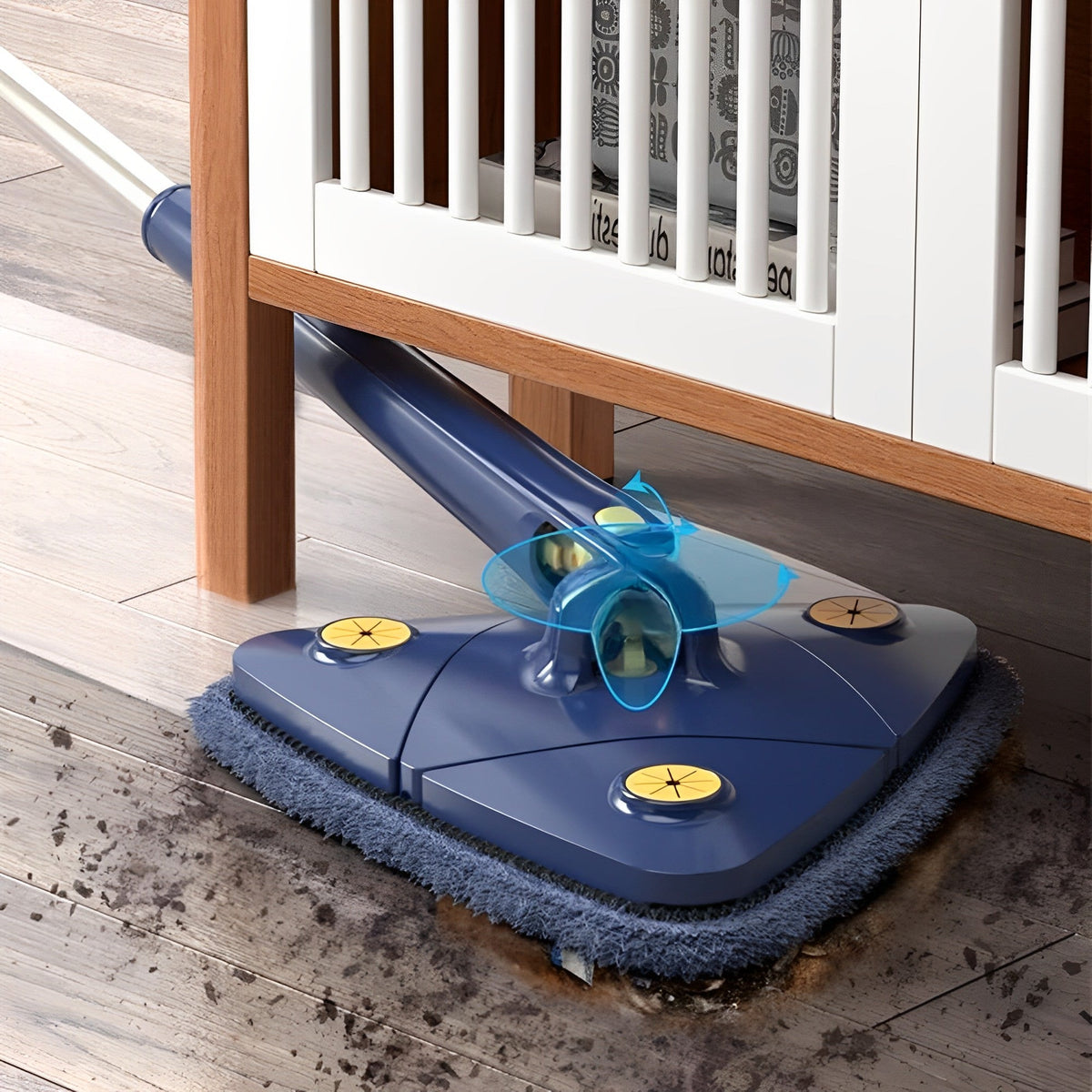 Thalia | Mop Giratório 360° | Limpeza Fácil, Cabeça Triangular | Microfibra Absorvente