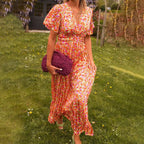 Vestido Maxi Feminino Decote V