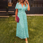 Vestido Maxi Feminino Decote V
