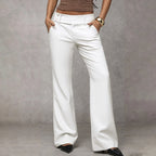 Calças Femininas Flare | Cintura Alta, Wide-Leg | Estilo Casual