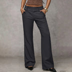 Calças Femininas Flare | Cintura Alta, Wide-Leg | Estilo Casual