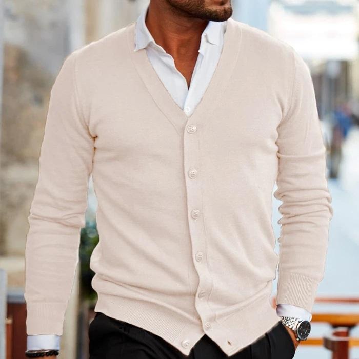 Vera | Homem Cardigan Botões Decote em V