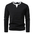 Honor | Homem Camisola Henley Manga Comprida Gola Dividida
