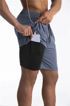 Thea | Homem Calções de Corrida com Liner e Bolso para Telemóvel