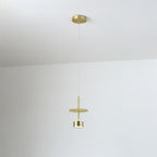 Xanthe | Candeeiro Suspenso de Metal | Ilha de Cozinha, LED, Dourado | 1 Lâmpada