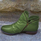 Maren | Mulher Botins com Fecho de Correr Bico Redondo