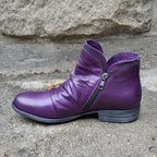 Maren | Mulher Botins com Fecho de Correr Bico Redondo