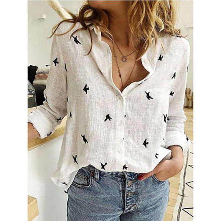 Reva | Blusa de Linho Feminina Relaxed Fit