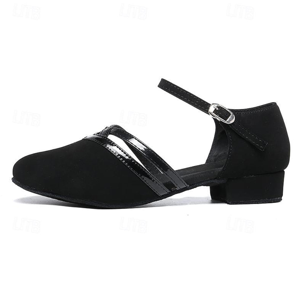 Sapatos de Dança Latina para Mulheres | Salsa, Tango | Cetim Preto