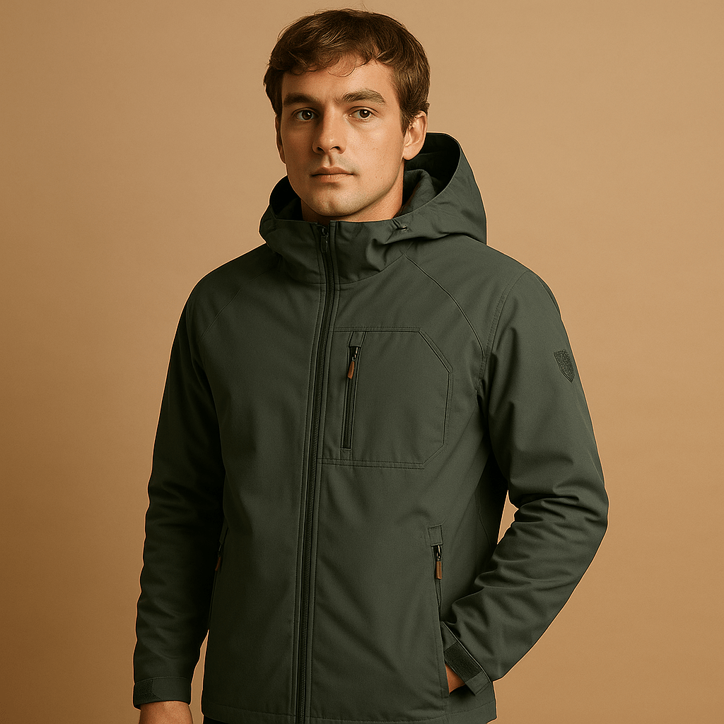 Homem Corta-Vento Impermeável Leve Regular Fit