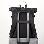 Mochila Masculina Roll-Top Impermeável para Laptop