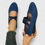 Nina | Sapatos Ortopédicos Femininos Cunha Tira Tornozelo