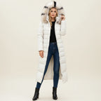 Solveig | Mulher Casaco Puffer Maxi Acolchoado com Capuz e Cinto