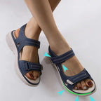 Willa | Sandálias de Caminhada Femininas Duplas Tiras Velcro