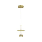 Xanthe | Candeeiro Suspenso de Metal | Ilha de Cozinha, LED, Dourado | 1 Lâmpada