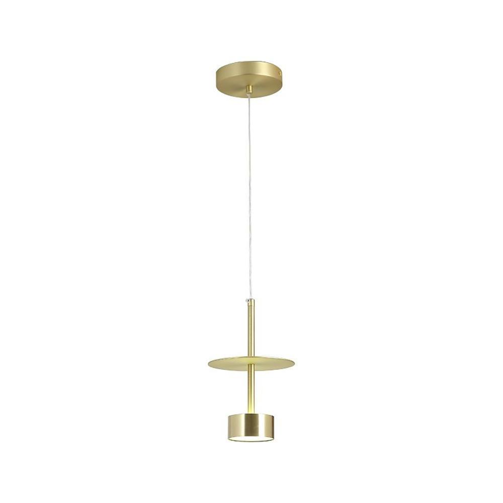 Xanthe | Candeeiro Suspenso de Metal | Ilha de Cozinha, LED, Dourado | 1 Lâmpada