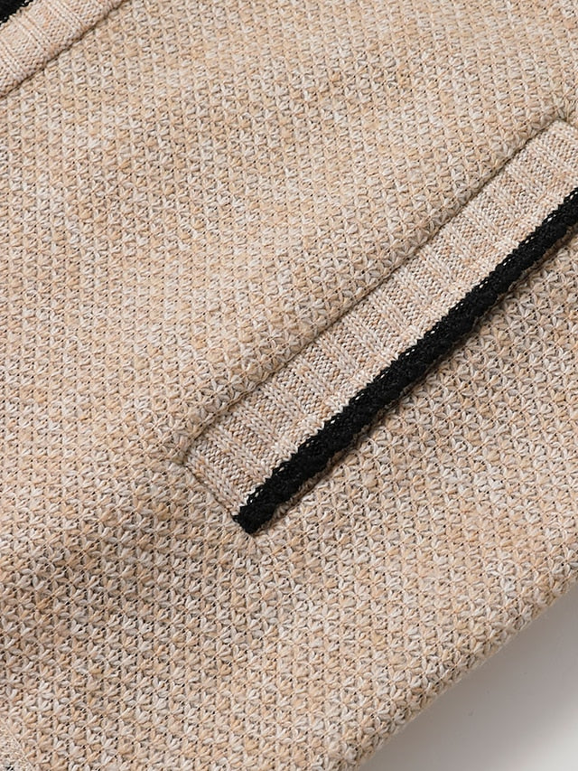 Esme | Homem Cardigan Malha Canelada Fecho Completo Gola Alta