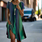 Wenna | Vestido Midi Feminino Boho Gradiente Amplo